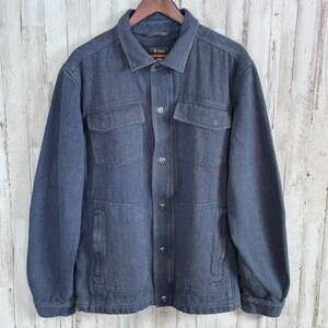 Ibex Terrain Jacket Mens XL Blue Hemp Cotton Wool Chore Barncore Gorpcore EUC